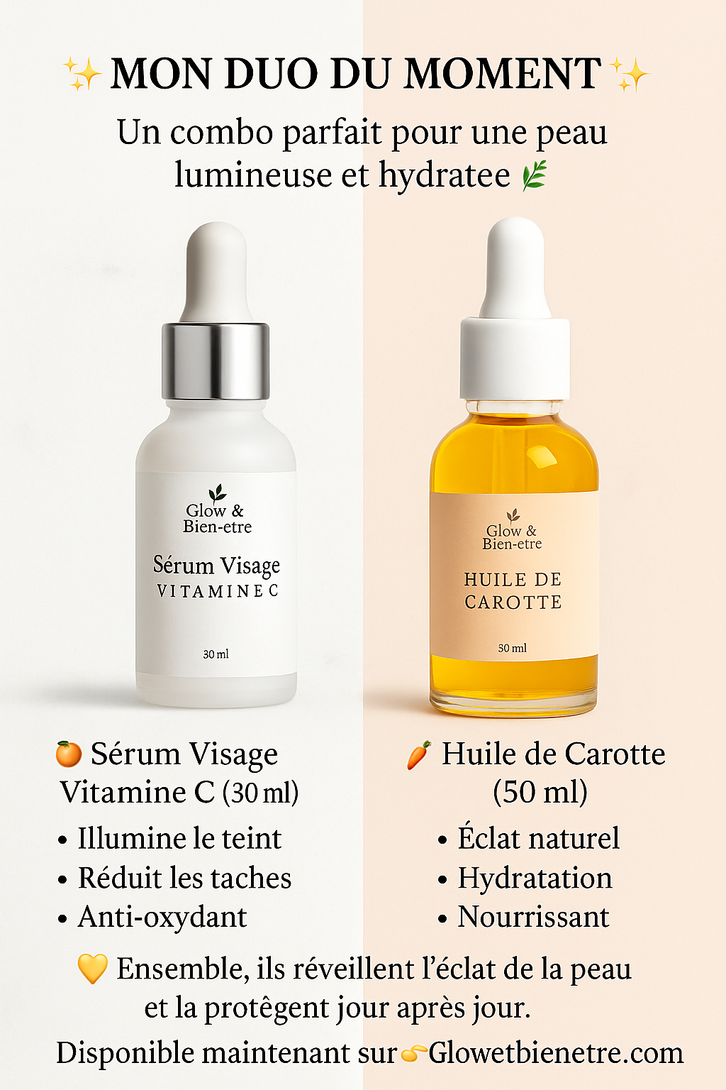 Duo Éclat Sérum Vitamine C + Huile de Carotte